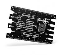 3D Printer Tool Card - Calibration & Measurement Gauge, Nozzle Size Checker, G-Code Reference - “3D Printer’s Card” Stainless Steel Multi Tool, Wallet Size