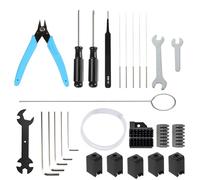 3D Printer Tool Kit for Bambu Lab X1/X1C/X1E/P1P/P1S, Maintenance Common Tool Kit with Nozzle Wiper, Clog Poke, Silicone Sock, PTFE Tube, Allen Wrench, Screwdriver, for 3D Print Removing, Cleaning