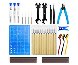 3D Printer Tool Kit, TIOPY 61Pcs 3D Printer Accessories for Cleaning, Removal Finishing Cutting, Includes Cleaning Needles,Tube Cutter,Tweezers,Pliers,Wrench, 3D Printing Tools for Bambu Lab/Kobra/MK4