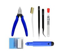 3D Printer Tool Kit Tweezers Pliers Nozzle Cleaning Copper Brush Printing Modle Polish Set(Package 7)