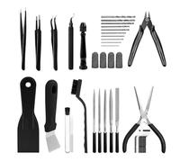 3D Printer Tool Set, 50 Pieces 3D Printer Accessories with Hand Drill Tweezers Pliers Scraper and Trimming Knife Model Making Tool Set for Disassembling Assembling and Cutting