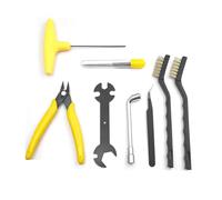 3D Printer Tools Kit 17Pcs 3D Printer Accessories Nozzle Disassembly Tool with Cleaning Needle Brush Yellow