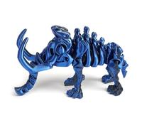 3d Printer Toys 3-d Printed Stuff Mammoth Articulated Flexible for Home Office Executive Desk Decoration Movable Joints-Laser Blue Black||22.5cm