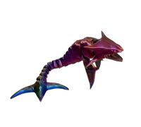 3d Printer Toys 3d Printer Animals Bone Shark for Stress Relief Home Office Decompression Decor Executive Desk Toys-Iridescent
