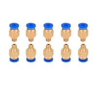 3D Printer Tube Connector 10PCS PC4-M6/M10 Pneumatic Fitting, Hotend Extruder Connector Joints for encler 3/3 Pro/3 V2 5/5 Pro/5 Plus(M6)