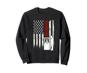 3D Printing American Flag Distressed USA Patriotic Maker Sweatshirt