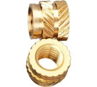 3D Printing Brass Hot Melt Insert Knurled Nuts, M4 100Pcs, Copper Threaded Inserts, ID X H X OD(M4x5x6)