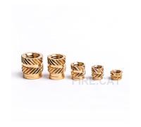 3D Printing Brass Knurled Nuts, Hot Melt Insert Nuts 500 Pcs M2/M3, Female Copper Nuts For Injection Molding, ID X L X OD(M2xL5xD3.5)