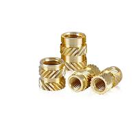 3D Printing Brass Knurled Nuts, Hot Melt Insert Nuts M2/M3 100Pcs, Copper Threaded Inserts For Heating Molding, ID X H X OD(M2x6x3.2)