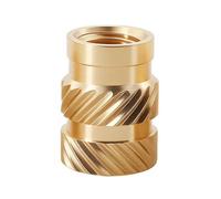 3D Printing Brass Metric Knurled Nuts, Brass Double-Twill Heat-Set Inserts M2-M8 Melt-In Threaded Nuts Reinforce 3D Print Plastic