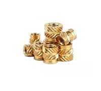 3D Printing Brass Nuts, Brass Knurled Heat Set Thread Insert Nuts For 3D Print Embed Parts M2-M6 Multiple Sizes(Length 8.0mm,M6xOD9.5 (10Pcs))