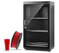 3D Printing Consumables Drying Cabinet, Filament Storage Dehydrator, Dehumidification Range: Rh 15%-Rh 60%, Molecular Sieve Adsorption, 4mm Tempered Glass Door, for Small Workshops(115L)
