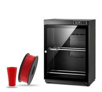 3D Printing Consumables Drying Cabinet, Filament Storage Dehydrator, Dehumidification Range: Rh 15%-Rh 60%, Molecular Sieve Adsorption, 4mm Tempered Glass Door, for Small Workshops(70L)
