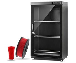 3D Printing Consumables Drying Cabinet, Filament Storage Dehydrator, Dehumidification Range: Rh 15%-Rh 60%, Molecular Sieve Adsorption, 4mm Tempered Glass Door, for Small Workshops(115L)