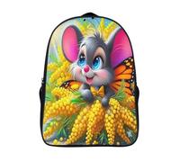 3d printing cool animal laptop backpack flower the mouse two compartment cute cartoon bag comfortable with big pockets travel daypack-16,travel rucksack for men and women