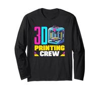 3D Printing Crew Maker Space School Robotics Team Long Sleeve T-Shirt