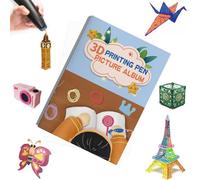 3D Printing Drawing Book,3D Printer Drawing Molds Paper Stencils for 3D Printing Pen,Reusable Colorful Painting Graffiti Template 21 Sheets 42 Patterns with a PVC Transparent Board.