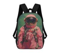 3D Printing Fashion Knapsack Kids Vintage Astronaut Suit Rucksack Boys School Backpack for Girls Elementary School Bags Bookbag Teens 17inch