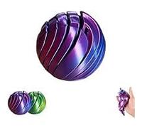 3D Printing Fidget Toy Gear Flow Ball, Sensory Fidget Toy with Liquid & Rotating Gears, Twistable Stress Relief Ball for Desk, Focus Aid for Kids & Adults, Home Office Commute (Blue)