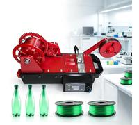 3D Printing Filament from Plastic Bottles, PET Bottle Recycler | Multi-Material Compatibility, Eco-Friendly Waste Conversion, for Prototype Development(Red)