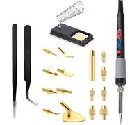 3D Printing Finishing Tool Kit, 80W Soldering Iron & Heat Insert Brass Nut Kit for 3D Printing, Includes Precision Tweezers & Multi-Size Heat-Set Nuts - Complete Smoothing Tool Set