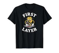 3D Printing First Layer Maker Humor Value Graphic T-Shirt, Men, Black, S