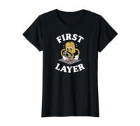 3D Printing First Layer Maker Humor Value Graphic T-Shirt, Women, Black, L