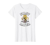 3D Printing First Layer Maker Humor Value Graphic T-Shirt, Women, White, L