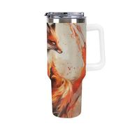 3D Printing Fox Leakproof Thermal Travel Mug - Stainless Steel - Keeps Drinks Hot Or Cold - Ideal for Travel and Outdoor Use 40oz