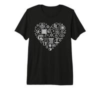 3D Printing Heart - I Love 3D Printers Premium T-Shirt
