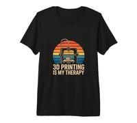 3D Printing is My Therapy Retro Maker Hobby Premium T-Shirt