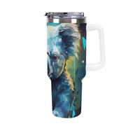 3D Printing Koala Leakproof Stainless Steel Thermal Mug - Ideal for Hot and Cold Drinks - Includes Straw 40oz