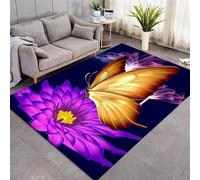 3D Printing Nursery Rug Animals Butterflies Flowers Rug,Bedroom Non-Slip Rug Carpet Living Room Rugs,Kids Room Decoration Large Carpet Home Hallway Decor 100 X 200 Cm - Polyester Materia -122016995223
