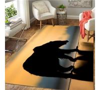 3D Printing Nursery Rug Yellow Sunset Animal Bear Rug,Bedroom Non-Slip Rug Carpet Living Room Rugs,Kids Room Decoration Large Carpet Home Hallway Decor 50 X 80 Cm - Polyester Material - /5989718572751