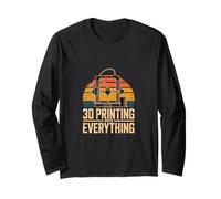 3D Printing Over Everything Retro Maker Engineer Long Sleeve T-Shirt