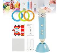 3D Printing Painting Pen, A Creative Modeling and DIY Craft Kit with Refills, Low-Temperature Artistic 3D Graffiti Drawing Tool with Pla Filament and Charger, DIY Drawing Gift for Beginner(Blue)