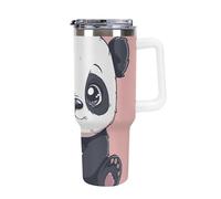 3D Printing Panda Leakproof Stainless Steel Travel Mug - Thermal Insulation - Includes Straw and Cleaning Brush - Perfect for Travel 40oz