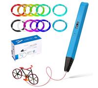 3D Printing Pen Set, 3D Pen with LCD Screen Compatible with 1.75mm PLA Filament, Includes 3D Pen for Kids, 12 Colors of PLA filaments, Instruction Manual, Type-C Cable for Children and Adults