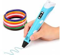 3D Printing Pen Set for Kids & Adults with 12 PLA Filament Colours, USB Powered 3D Drawing Pen, LCD Display, Adjustable Temperature & Speed