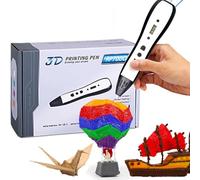 3D Printing Pen with Display, Essentials 3D Pen Set Includes 3D Pen, 3 Colors of PLA Filament Refill with Data Cable and User Manual
