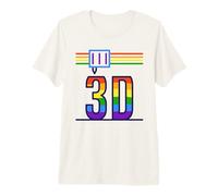3D Printing Rainbow Pride Flag I Love 3D Printers for LGBTQ Premium T-Shirt
