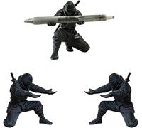 3D Printing Samurai Pen Holder, Creative Ninja Warrior Pen Holder, Pencil Storage Rack for Men, Gamers, History Fans, Fancy Cool Office Gadgets (A-3pcs)