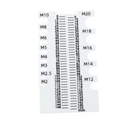 3D Printing Screw Ruler for Length and Diameter Evaluation, User Friendly Tool for Home Improvement and Carpentry (White)