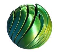 3D Printing SlimeBall Fidget Toy, Gear Liquid Flow Ball Sensory Fidget Stress Relief Balls, Twistsphere Hypnotic Slimes Spinner Gifrt for For Kids Adults For Relaxation (Green)