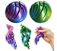 3D Printing SlimeBall Fidget Toy, Gear Liquid Flow Ball Sensory Fidget Stress ReliefBall, Twistable Desk Toy for Relaxation, for Kids Boys Girls Home Work Study Breaks Long Commutes, 2PCS