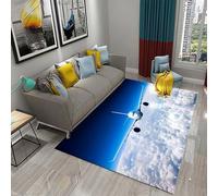 3D Printing Soft Living Room Carpet Airplane Flying In The Sky 180 X 280 Cm - Low Pile Carpet Non-Slip Area Rug - Home Decoration Door Mat - Washable - Anti-Stain, Non-Shedding, Nmental -2141773044930
