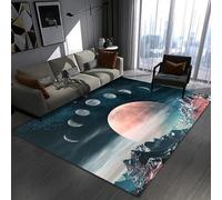 3D Printing Soft Living Room Carpet Universe Outer Space Landscape 180 X 280 Cm - Low Pile Carpet Non-Slip Area Rug - Home Decoration Door Mat - Washable - Anti-Stain, Non-Shedding, Nme -3673676359608