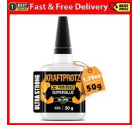 3D printing super glue - KRAFTPROTZ Gel 50 g - thick adhesive for PLA, ABS, PETG, TPU & more - waterproof, heat resistant & no-drip - precision repairs with anti-clog tip - for RC, robotics & workshop