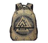 3D Printing Viking Backpack for Men, Nordic Mythology Travel Bag School Bag Boy Girl Fashion Computer Bag,Valknut,One Size