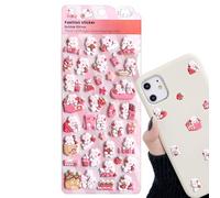 3D Puff Stickers for Children, Self-Adhesive Mini Stickers, 3D Pink Cartoon Rabbit Stickers, for Notebook, Scrapbooking, Camera, Diaries, Laptops, Mobile Phone Cases, Water Bottle, Pen Box